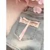 Shorts de Mezclilla con Lazo de Encaje para Realzar las Caderas para Mujer 2025 Nuevo Verano Cintura Alta Efecto Adelgazante y Reductor de Edad Shorts de Corte A