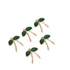 Accesorios para Joyería DIY de Aleación Transfronterizos Colgante Creativo de Lazo Aretes de Hoja Verde Accesorios para Pulsera Llavero
