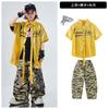 Roupas Hip-Hop Modernas para Crianças Conjunto de Duas Peças de Manga Curta de Verão para Meninos Hip-Hop Street Hip-Hop Roupas de Performance Modernas e Descoladas para Crianças