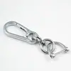 Creativo Sencillo Colgante de Cintura para Llaves de Coche Gancho para Bolso Hebilla Colgante Accesorios Dos Llaveros de Aleación de Zinc Fabricante Venta al por Mayor