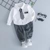 Ropa para niños traje para niños una generación de otoño nuevo abrigo con solapa para niño pequeño pantalones conjunto de dos piezas corbata 787