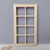 1:12 Casa de Muñecas Casa de Muñecas Mini Lisa DIY Puertas y Ventanas Pequeñas Ventana de 8 Rejillas Lisa Se Puede Colorear