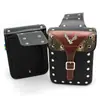 Caja Lateral para Coche Modificado Harley Color Sólido Piel Sintética Simple Impermeable Retro Resistente al Desgaste Bolsa Colgante para Motocicleta