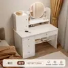 Tocador para Dormitorio, Modelo Nuevo Simple y Moderno 2026, Lujo Ligero con Sensación de Alta Gama, Tocador de Maquillaje para Dormitorio Principal, Escritorio y Gabinete de Almacenamiento Todo en Uno