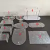 Nova Mesa de Sobremesas de Vidro Acrílico Suporte para Bolo Decoração de Mesa Pausa para Chá Pausa para Chá de Noivado Prateleira de Exibição