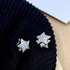 Design de nicho versátil micro incrustado zircão cinco pontas estrela fivela de orelha requintado quente menina doce legal estrela brincos moda feminina novo