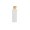 Wow Oh Transfronterizo Sencillo Tapa de Madera de Bambú Botella de Boca Pequeña Portátil de Mano Deportes Exterior Botella de Agua Taza de Agua Olla de Aluminio Botella de Agua de Aluminio