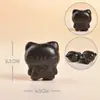 Acessórios de urso e gato de desenho animado em madeira de pêssego e sândalo, componentes DIY, pequenos ornamentos de madeira, pingentes e itens decorativos