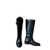 Outono/Inverno 2026 Novas Botas de Cano Alto Clássicas com Fivela de Metal e Salto Grosso Bico Arredondado Cano Alto Botas de Equitação Femininas