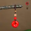 Auténtico Pixiu de Riqueza de Alto Contenido con Hebilla de Seguridad para Llavero de Coche para Hombres y Mujeres, Colgante de Seguridad del Año Zodiacal