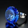 Anel Colorido de Diamante de Cristal, Anel de Cristal para Pedido de Casamento, Presente para Namorada, Presente de Aniversário, Presente de Dia dos Namorados com Diamante de Cristal