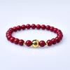 Pulsera de Pulsera de Transferencia del Año Nuevo Zodiacal de la Serpiente Arena Dorada Púrpura Cinabrio Doce Animales Zodiacales para Mujer