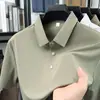 Nueva Camisa Polo de Hielo de Verano para Hombre con un Diseño Versátil Casual Transpirable, Camiseta de Manga Corta Sin Costuras con un Tacto de Alta Gama para Hombres de Mediana Edad