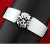 He Cheng Aliexpress Modelo Caliente Anillo Oro Rosa para Hombre Europeo y Americano Anillo de Pareja Anillo Plateado Simple para Mujer