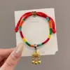 Pulsera de Hilo Rojo de Bebé de Dibujos Animados 2026 Nuevo Estilo Bendición Pequeño Zongzi Pulsera Estilo Chino Festival del Bote del Dragón Hilo de Cinco Colores Ajustable Venta al por Mayor