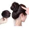 Anillo para moño bajo con peluca para mujer, Cabello realista, Herramienta fácil para peinar el cabello, Accesorio natural y voluminoso para moño