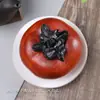 Ruyi Madera de Rosa Ensamblada con Madera Fragante Artesanía Grande con Forma de Caqui para Mesa de Té de Oficina, Colgante Pequeño para Teléfono Móvil