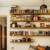 Estante Divisor, Estantería Sin Rastro de Madera Maciza, Estante de Pared, Tablero de Capa de Madera Natural, Arte de Pared de Fondo, Colgador de Pared para Zapatos y Bolsos
