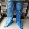 Traje de sellado de tubo largo desechable engrosado tubo largo cubierta de zapato para lluvia impermeable antideslizante tubo alto engrosado cubierta de pie de plástico PE