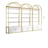 Prateleira de loja de lingerie sutiã display de underwear armário cabides de loja de roupas de dormir suporte de armazenamento multifuncional dourado armário de amostras