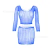 Medias Sexys, Ropa de Malla, Falda Bodycon de una Pieza, Comercio Exterior Europeo y Americano, Venta al por Mayor, Lencería Sexy W510