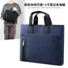Nova bolsa impermeável para laptop de 14 polegadas, bolsa de negócios para notebook, bolsa para materiais de reunião e documentos, logotipo impresso