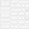 Conjunto de Gavetas Transparente de 25 Peças Organizador com Compartimentos Caixa de Armazenamento Visual para Papelaria e Diversos de Gaveta de Mesa Embutido
