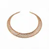 Gargantilla Hueca Trenzada Retorcida de Metal Retro Francesa Moda Viaje Versátil Collar Diseño de Nicho Joyería Collar para Mujeres