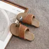 Sandalias de Tanga Tejidas Retro para Mujer, Nuevas Sandalias Slip-On de Nicho Verano 2026, Zapatos Planos Romanos de Playa