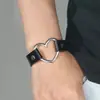 Pulseras de Cuero de PU Transfronterizas de Comercio Exterior Europeo y Americano, Pulseras de Corazón, Accesorios de Moda para Niñas y Niños al por Mayor