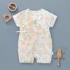 Bebê verão macacão fino estilo ocidental recém-nascido saco fart roupas para meninos e meninas bebê bambu algodão gaze hayi roupas de escalada