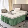 Nuevo Estilo 2025 Falda de Cama Elástica Estilo Princesa Francesa Blanca con un Dobladillo que Cubre la Parte Inferior Sin Encaje en la Superficie de la Cama