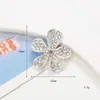 Novo Completo de Diamante Flor de Cinco Pétalas Pingente Flor Diagonal Floco de Neve Óleo Acessórios para Joias DIY Capa de Celular Material de Diamante Atacado