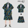 Camisa de manga curta florida Tailândia roupas da ilha de Hainan roupas de praia estilo Sanya Xiaowei viagem estilo casal terno de camisa de verão