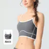 Sutiã esportivo de verão novo estilo, com toque de segunda pele e bojo fixo, para mulheres, com alças coloridas, costas abertas, para fitness e yoga