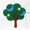 Internet red criativo não tecido pequena árvore decoração de bolo de aniversário plug-in série floresta decoração de mesa de sobremesa cartão de árvore pequena