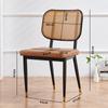 Silla de Comedor de Lujo Ligero Nórdico Silla para el Hogar Venta al por Mayor Hierro Forjado Silla Europea de Ratán Silla de Ocio para Hotel Cafetería Amazon