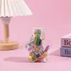 Botella de los Deseos Estrella de Origami Estrella Creativa Tira de Estrella Hecha a Mano DIY Estrella de Cinco Puntas Botella Transparente Estrella de la Suerte Regalo de Cumpleaños