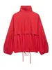 Comercio exterior transfronterizo ropa de mujer otoño nuevo moda europea y americana de un solo pecho cuello alto chaqueta bomber 0671416