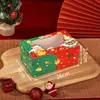 2026 Nueva Caja Navideña de 2 Piezas para 4/6 Magdalenas Taza de Papel para Pastel Ventana para Repostería de Nieve Caja para Postres Empaque
