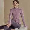 Top de ropa de yoga con media cremallera para mujer, otoño e invierno, para correr, ceñido, elástico, de secado rápido, ropa de fitness adelgazante para entrenamiento, manga larga deportiva