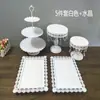 Juego de Soporte para Pasteles de Hierro Estilo Europeo Decoración de Bodas Tienda de Postres Soporte para Incienso Plato para Pasteles