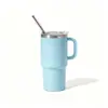 Nueva copa de vino pequeña de alta calidad transfronteriza de 4 oz/5 oz, taza mini de acero inoxidable 304 con asa y pajita, taza de bolsillo portátil