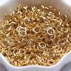 Hebilla de resorte de cobre para accesorios de oro de 14 quilates que conserva el color, joyería hecha a mano, pulsera, collar, cierre de conexión, hebilla de bloqueo