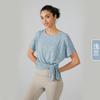 Top Deportivo Ligero de Corte Holgado, Ropa Fina para Yoga, Camiseta de Manga Corta Adelgazante de Secado Rápido para Correr, Ropa de Fitness para Mujer