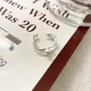 Anel de Pérola Feminino Design de Nicho Moda de Luxo Elegante Anel Liso Anel Empilhável Dedo Indicador Abertura Ajustável