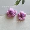 Em Estoque Flores de Crochê Feitas à Mão Flores de Lã Flores de Fio Acessórios para Pente de Cabelo DIY Broche Bolsa Acessórios para Roupas Flores