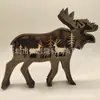 Nuevas Manualidades Navideñas de Madera Animales Creativos del Bosque Norteamericano Decoración del Hogar Alce Oso Pardo Adornos de Madera