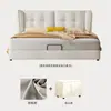 Estilo Creme Luz de Cama Luxo Ins Estilo Tecido Cama Cama de Casal Cama de Tecido Quarto Principal Cama Celebridade da Internet Moderna Simples Tecnologia Cama de Tecido
