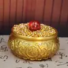 Adorno de Cuenco del Tesoro de Doble Pez de las Ocho Bendiciones de Latón, Cuenco del Tesoro Atractor de Riqueza Lleno de Lingotes, Artesanía Atractora de Riqueza para Escritorio de Entrada